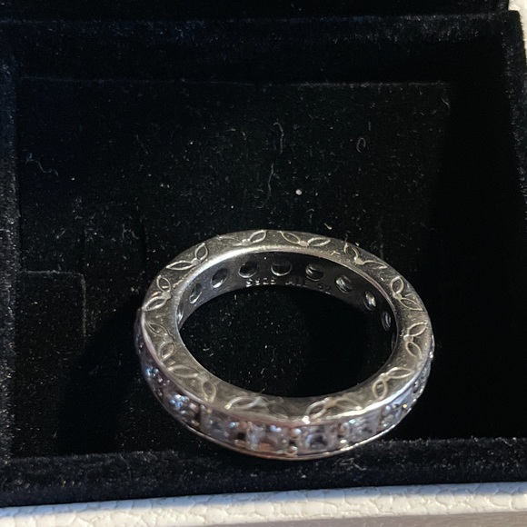 Pandora Sparkling Row Eternity Ring large cz Retired Design size 6 💖 - Picture 5 of 7